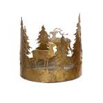 Iron Antique Deer & Tree Cut Out Candleholder 10X10CM - Set Of 2