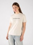 Calvin Klein A-inst Logo Classic Beige T-Shirt - XL Brown