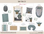 Cot Duvet Bedding Baby Yoda Set