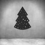 Christmas Tree Wall Art D22 - 450MM Black
