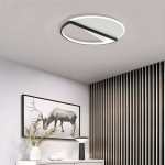 Solstice Dimmable Ceiling Light Black And White