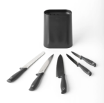 Brabantia Tasty+ Knife Block With Knives - Grey
