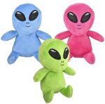 Happy Deals Plush Alien Stuffed Toys 4.5 Inches Assorted Colors Party Favors 12 PC Alien
