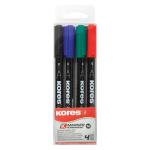 Kores Permanent Marker Fine Set Of 4 - 3
