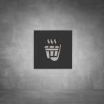 Sauna Sign - Black - Powder Coated Aluminum