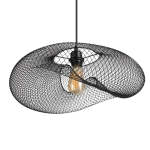 Shadow Weave Metal Pendant Light - Black