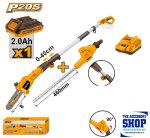 Combo Kit Cordless Pole Saw And Pole Hedge Trimmer Battery And Charger Ingco CPTS201681