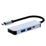 Type-c 4-IN-1 Hub 4K HDMI USB And 87W Pd Pass-through Silver 1PCS