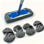 4 Pack Reusable Mop Pads - High Absorbency Washable And Durable Replacement Pads For Flat Floor Mops Wet & Dry Usage Easy To Cle