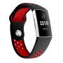 Two-color Round Hole Silicone Watch Band For Fitbit Charge 3 Watch Band SIZE:130-195MM Red