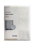 White Taped Sheer Curtain - 230 X 218 Cm White