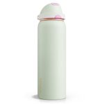 Insulated Water Bottle With Straw - Encool Stainless Steel Water Bottle With Push Button Lid Leak-proof & Bpa-free Keeps Cold Fo
