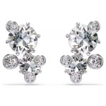 SWAROVSKI Constella Stud Earrings Round Cut White Rhodium Plated