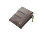 Men's Espresso Pu Zip Bifold Wallet Coffee Brown