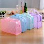 5PCS Waterproof Pvc Cosmetic Bag Set - Transparent Makeup Pouches With Secure Zipper Closure Lightweight & Stylish