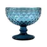 Diamond Glass Dessert Bowl Set Of 6 4 Colours - Green
