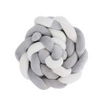 Snuggletime Braided Cot Bumper Grey