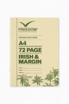 Freedom Stationery A4 Exercise Book 72 Pages Irish & Margin