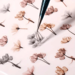 Self-adhesive Floral Nail Art Stickers - Gradient Bloom & Leaf Designs Easy Apply Decals For Manicure And Pedicure Crystal Embel