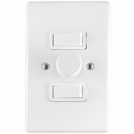 Crabtree Classic Dimmer+cover Rot 4×2 2L 600W Wht