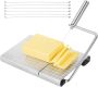 Stainless Steel Cheese Slicer Board With Wire Cutter For Block And Hard