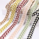 2 Yards Embroidery Ribbon Leaf Ribbon Trim For Sewing Diy Carfts Gift Packaging