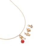 Goldair Gold Ladybug & Cactus Charms Necklace