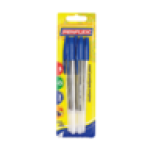 Clear Medium Blue Ballpoint Pen 5-PACK 1MM