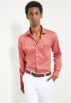 Polo Greig Ls Sateen Signature Shirt - Rusk