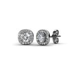 DESTINY Gia Earrings With Swarovski Crystals - White