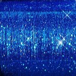 40" Sparkling Hair Tinsel 100 Strands Blue Flame