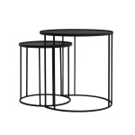 Orbit Metal Open Side Table Black