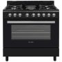 ELBA ESSENTIAL 90CM 4 GAS 2 ELECTRIC GAS COOKER- BLACK 04/96CL 727B