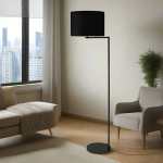 Luno Metal Floor Lamp In Matt Black
