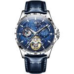 Watches For Men Resistant Leather Strap Fully Automatic Mechanical Watch
