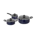 @home Home Option 6 Piece Cookware Set Blue
