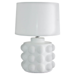 White Ceramic Lamp With White Shade 62 Cm