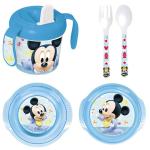 - Toddler Feeding Set Cup Plate Bowl And Cutlery - Blue