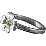 Silver And Yellow Gold Diamond Clover Ring