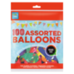 Thingz Round Assorted Balloons 100 Pack