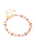 Goldair Gold Large Pink Multi-cut Cubic Zirconia Bracelet