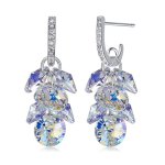 Herjewellery Zara Aroura Borrelia's Earrings With Swarovski Crystal