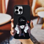 Cool Girl Pattern Design Shockproof Slim Protective Cove Anti-fall Sleeve Phone Case Camera Lens All Inclusive Protecion Phone S