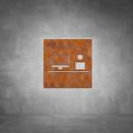 Office Sign D01 - Rust - Powder Coated Aluminum