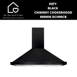 Defy Black Chimney Cookerhood- 900MM DCH90CB