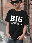 Big Brother"trendy Letter Print T-shirt- Engaging Visuals Casual Short Sleeve T-shirts For Boys - Cool Lightweight And Comfy Sum
