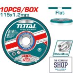 Angle Grinder Cutting Disc 115MMX 1.2MM Pack Of 10 Total Tools TAC2211155