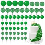 Bouboni 60PCS Glitter Cake Balls Decorations Foam Cake Topper Balls MINI Balloon Cupcake Toppers For Cake Decorating Birthday Ba