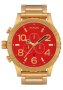 Nixon 51-30 Chrono Men's Watch Gold / Red - A083514-00 - Gold / Red