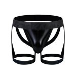 Jockmail - Iridescent Jockstrap + Leg Straps -black